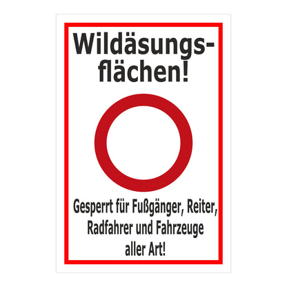 Hinweisschild Forst - Wildäsungsflächen - gesperrt