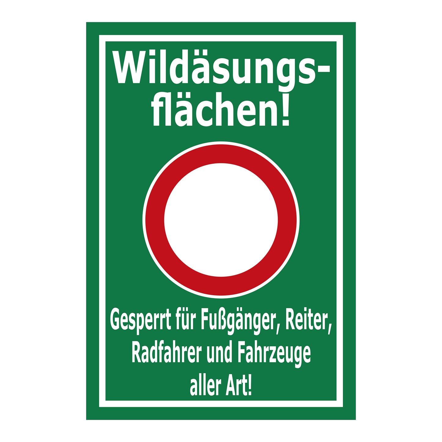 Hinweisschild Forst - Wildäsungsflächen - gesperrt