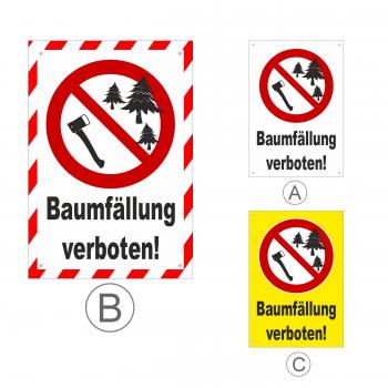 Banner Baumfällung verboten