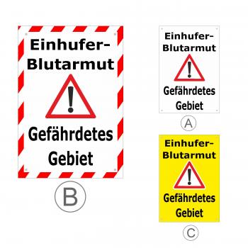 Banner Einhufer-Blutarmut - Gefährdetes Gebiet