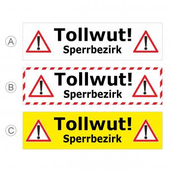Banner Tollwut - Sperrbezirk
