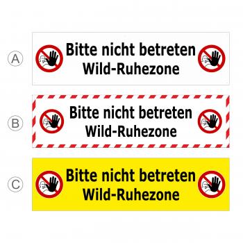 Banner Wild-Ruhezone - Bitte nicht betreten