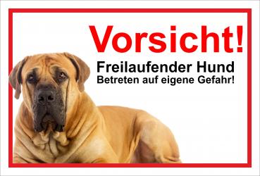 Schild - Vorsicht - Freilaufender Hund