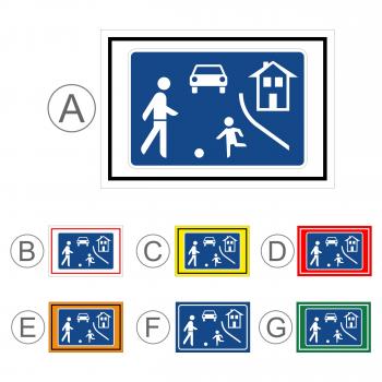 Schild - Spielstraße - Verkehrsberuhigter Bereich