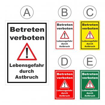 Lebensgefahr Astbruch