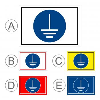 Gebots-zeichen - Vor Benutzung erden - entspr. DIN ISO 7010 / ASR A1.3 – S00361-009-E +++ in 20 Varianten erhältlich