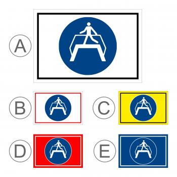Gebots-zeichen - Über-gang benutzen - entspr. DIN ISO 7010 / ASR A1.3 – S00361-045-E +++ in 20 Varianten