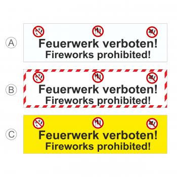Banner - Feuerwerk verboten