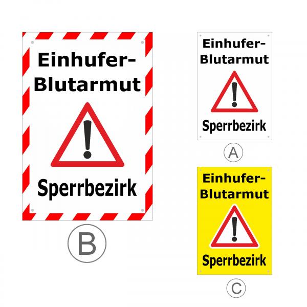 Banner Einhufer-Blutarmut - Sperrbezirk