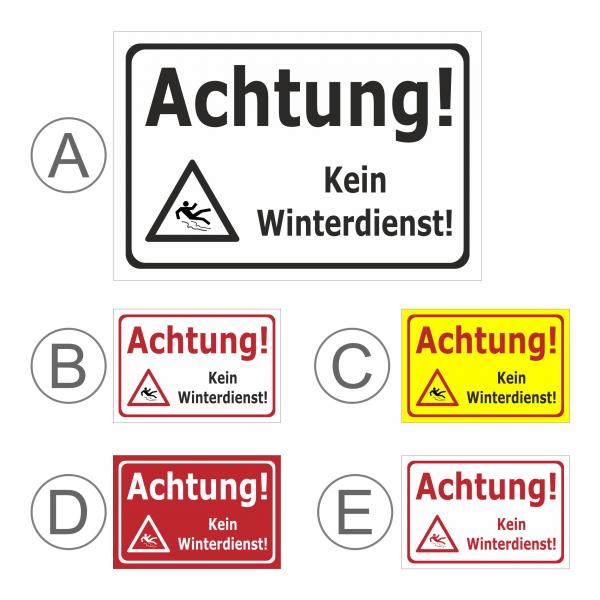 Achtung Kein Winterdienst