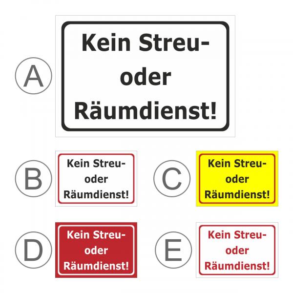 Kein Streu-/Räumdienst