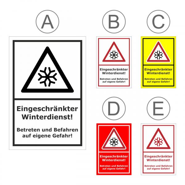 Eingeschränkter Winterdienst