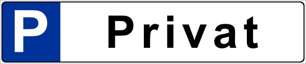 Parkplatzschild - Privat