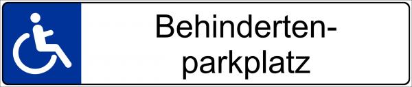 Parkplatzschild - Behindertenparkplatz - Rollstuhlfahrer