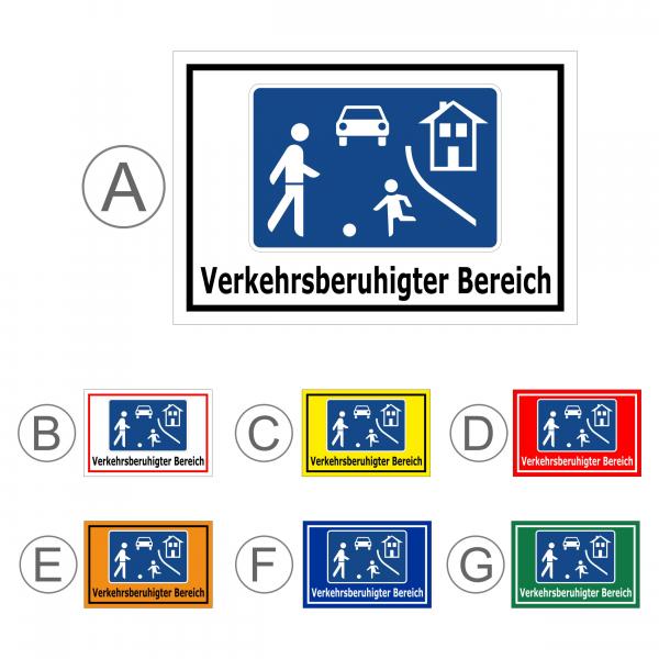 Schild - Spielstraße - Verkehrsberuhigter Bereich