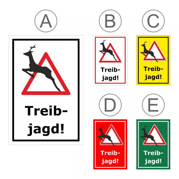 Schild - Treibjagd