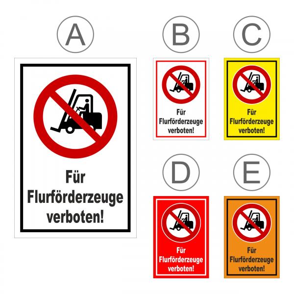 Flurförderzeuge verboten