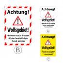 Banner Achtung Wolfsgebiet