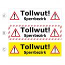 Banner Tollwut - Sperrbezirk