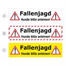 Banner Fallenjagd - Hunde bitte anleinen