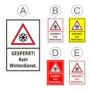 Gesperrt - Kein Winterdienst