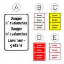 Lawinen-gefahr 3-sprachig