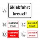 Ski-abfahrt kreuzt