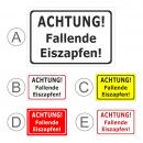 Fallende Eis-zapfen