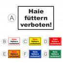 Schild - Haie füttern verboten