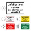 Unfallgefahr - Steilhang