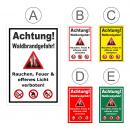 Achtung Waldbrandgefahr