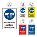 Gebots-zeichen - Rückhalte-system benutzen - entspr. DIN ISO 7010 / ASR A1.3 – S00361-040-E +++ in 20 Varianten