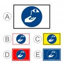 Gebots-zeichen - Hautschutz-mittel benutzen - entspr. DIN ISO 7010 / ASR A1.3 – S00361-043-E +++ in 20 Varianten